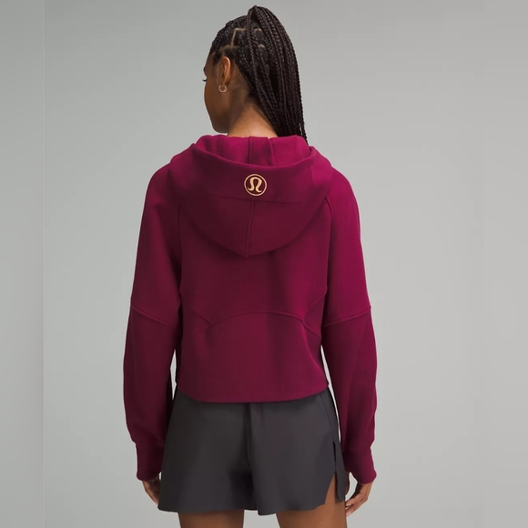 NWT Lululemon Scuba Oversized Full-Zip Hoodie Deep Luxe/Gold XS/S - Picture 3 of 9